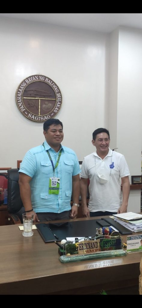 Mayor Ferdinand Estrella and Jopet Sison in Baliwag Bulacan